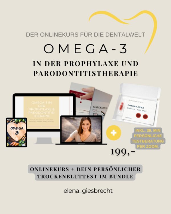Onlinekurs Omega-3 in der Prophylaxe und Parodontitistherapie mit Test